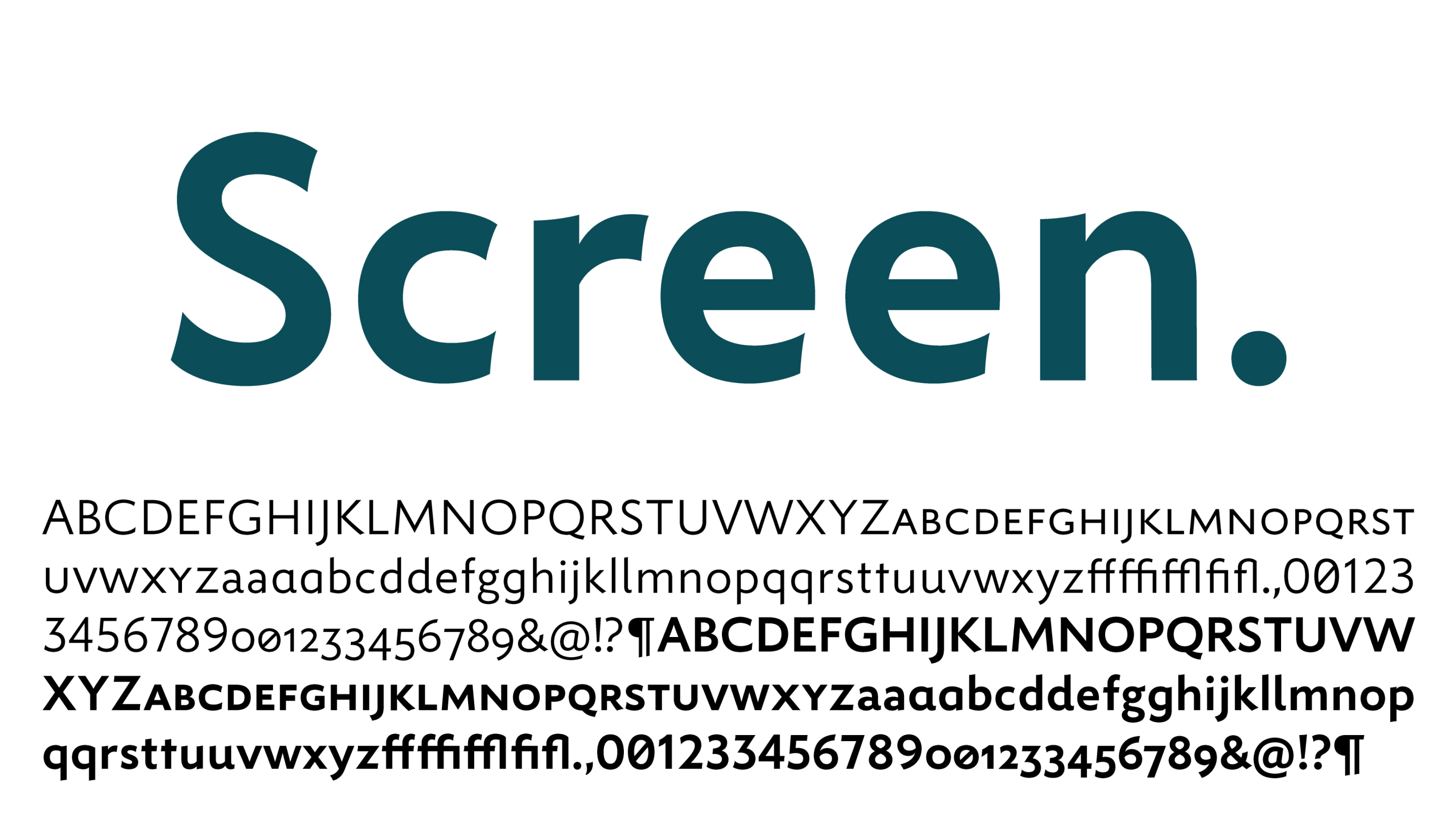 Koga Sansのグリフ形状