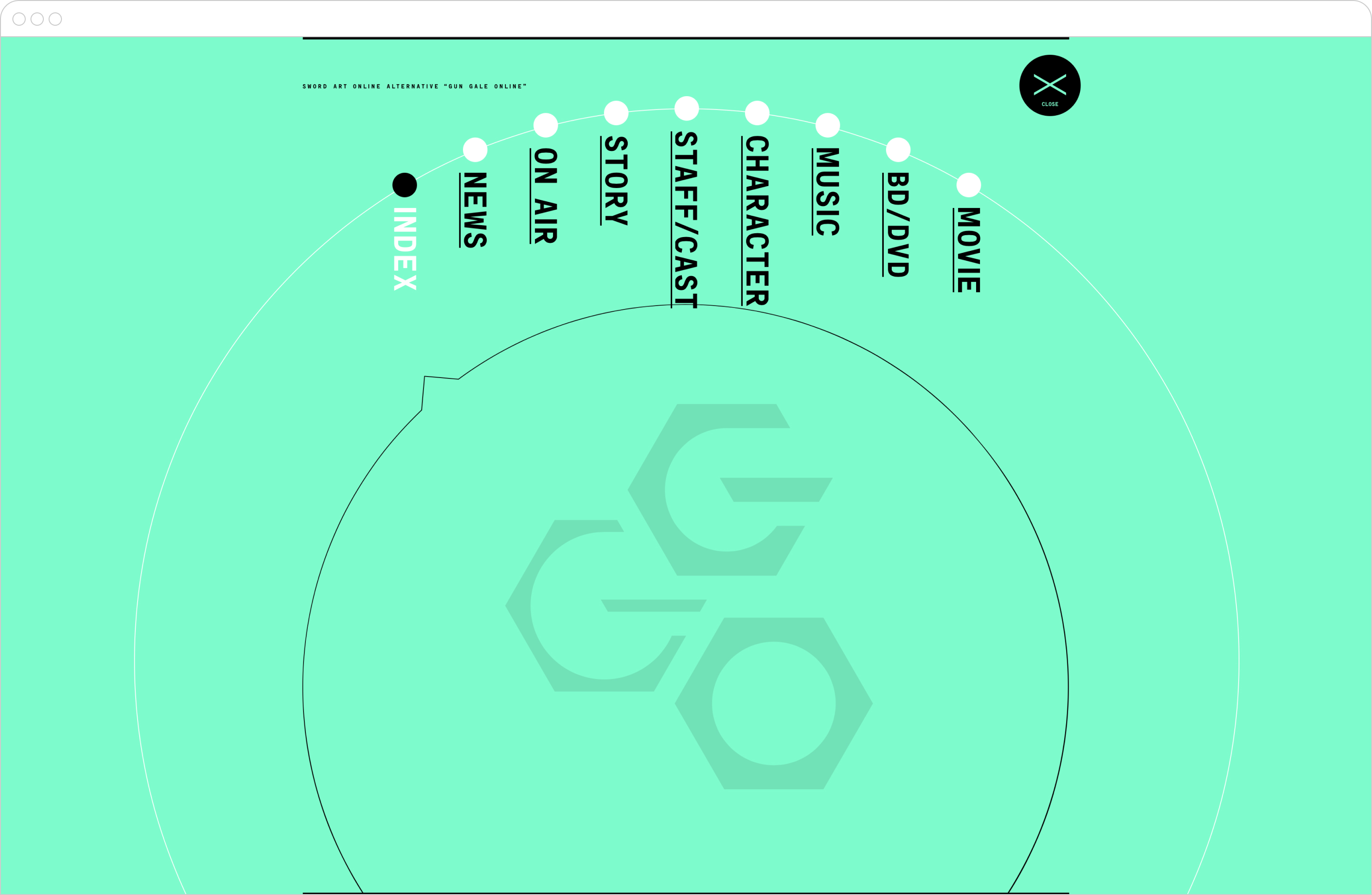 ホームページ メニュー画面